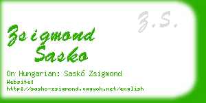 zsigmond sasko business card