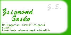zsigmond sasko business card